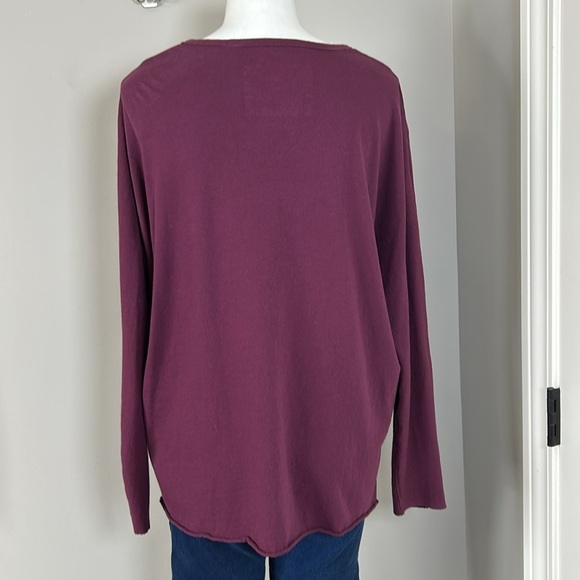 FRANK and EILEEN Tee Lab V Neck Top Long Sleeve Shirt Basic Cotton Sz S - Picture 5 of 10